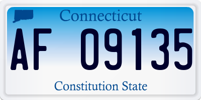 CT license plate AF09135