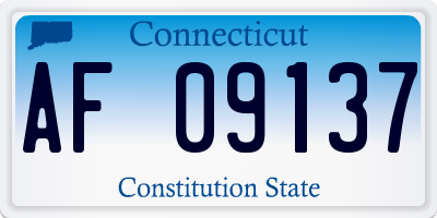 CT license plate AF09137