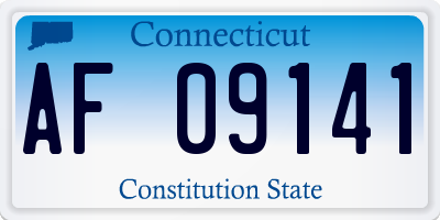 CT license plate AF09141