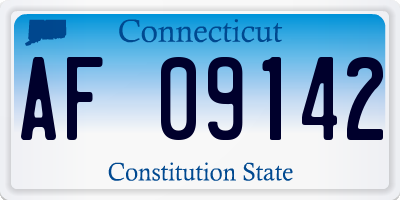 CT license plate AF09142