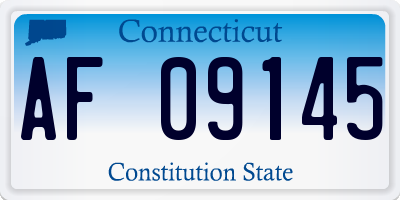CT license plate AF09145