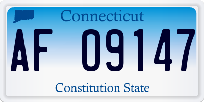 CT license plate AF09147