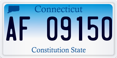 CT license plate AF09150