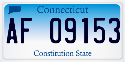 CT license plate AF09153