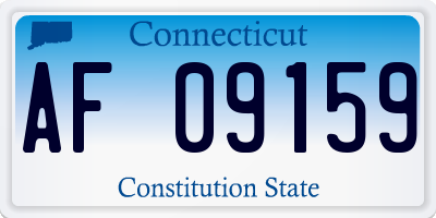 CT license plate AF09159
