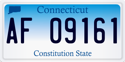 CT license plate AF09161