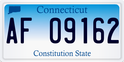 CT license plate AF09162