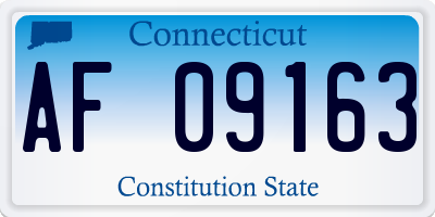 CT license plate AF09163