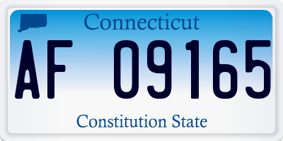 CT license plate AF09165