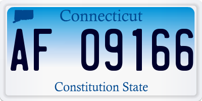 CT license plate AF09166