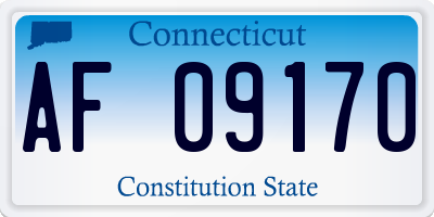 CT license plate AF09170
