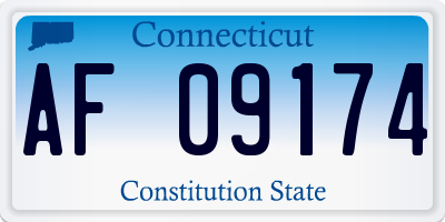 CT license plate AF09174