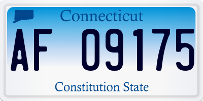 CT license plate AF09175