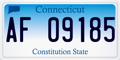 CT license plate AF09185