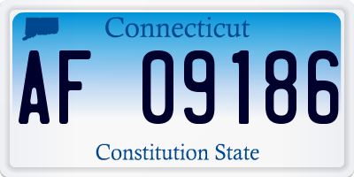 CT license plate AF09186