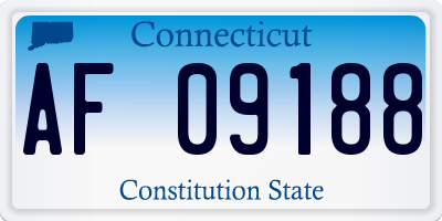 CT license plate AF09188