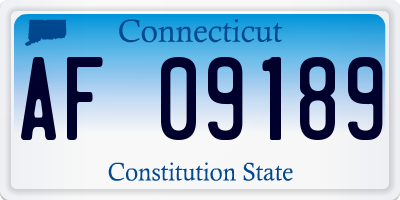 CT license plate AF09189