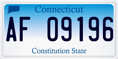 CT license plate AF09196