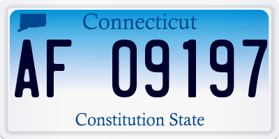 CT license plate AF09197