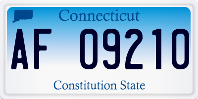 CT license plate AF09210