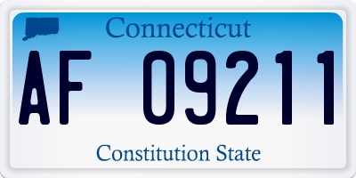 CT license plate AF09211