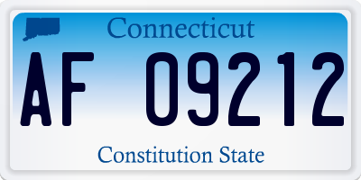 CT license plate AF09212