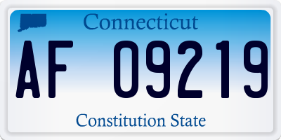 CT license plate AF09219