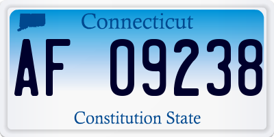 CT license plate AF09238