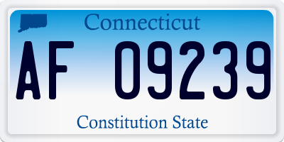 CT license plate AF09239
