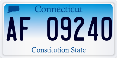 CT license plate AF09240