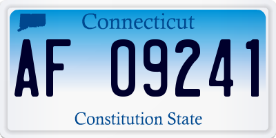 CT license plate AF09241