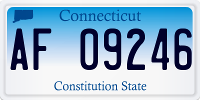 CT license plate AF09246
