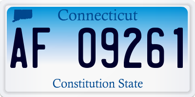 CT license plate AF09261