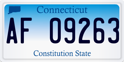 CT license plate AF09263