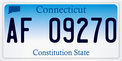 CT license plate AF09270