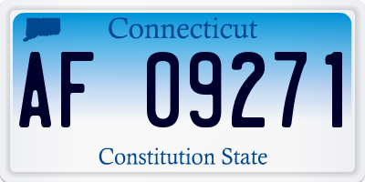 CT license plate AF09271