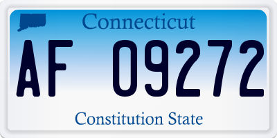 CT license plate AF09272