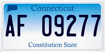CT license plate AF09277