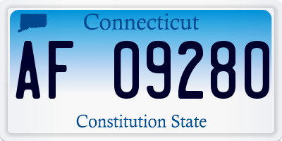 CT license plate AF09280