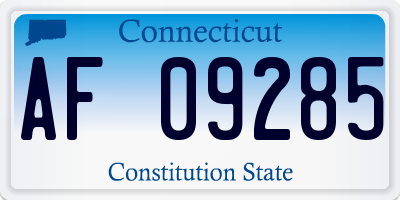 CT license plate AF09285