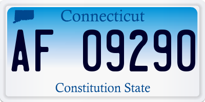 CT license plate AF09290