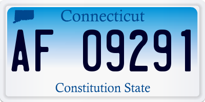 CT license plate AF09291