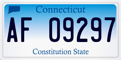 CT license plate AF09297