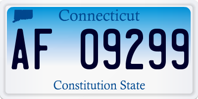 CT license plate AF09299