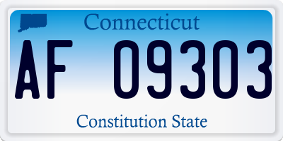 CT license plate AF09303