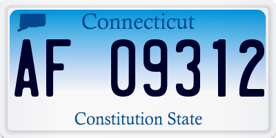 CT license plate AF09312