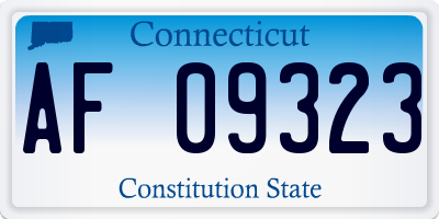 CT license plate AF09323