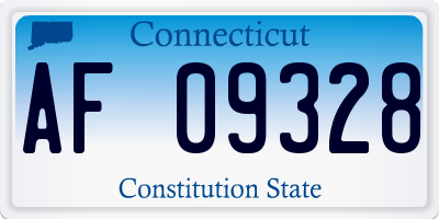 CT license plate AF09328