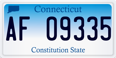 CT license plate AF09335