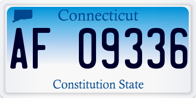 CT license plate AF09336